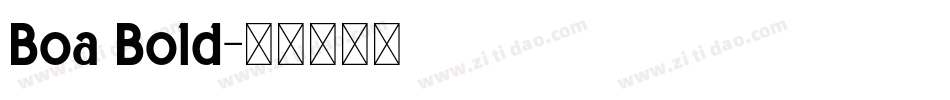 Boa Bold字体转换